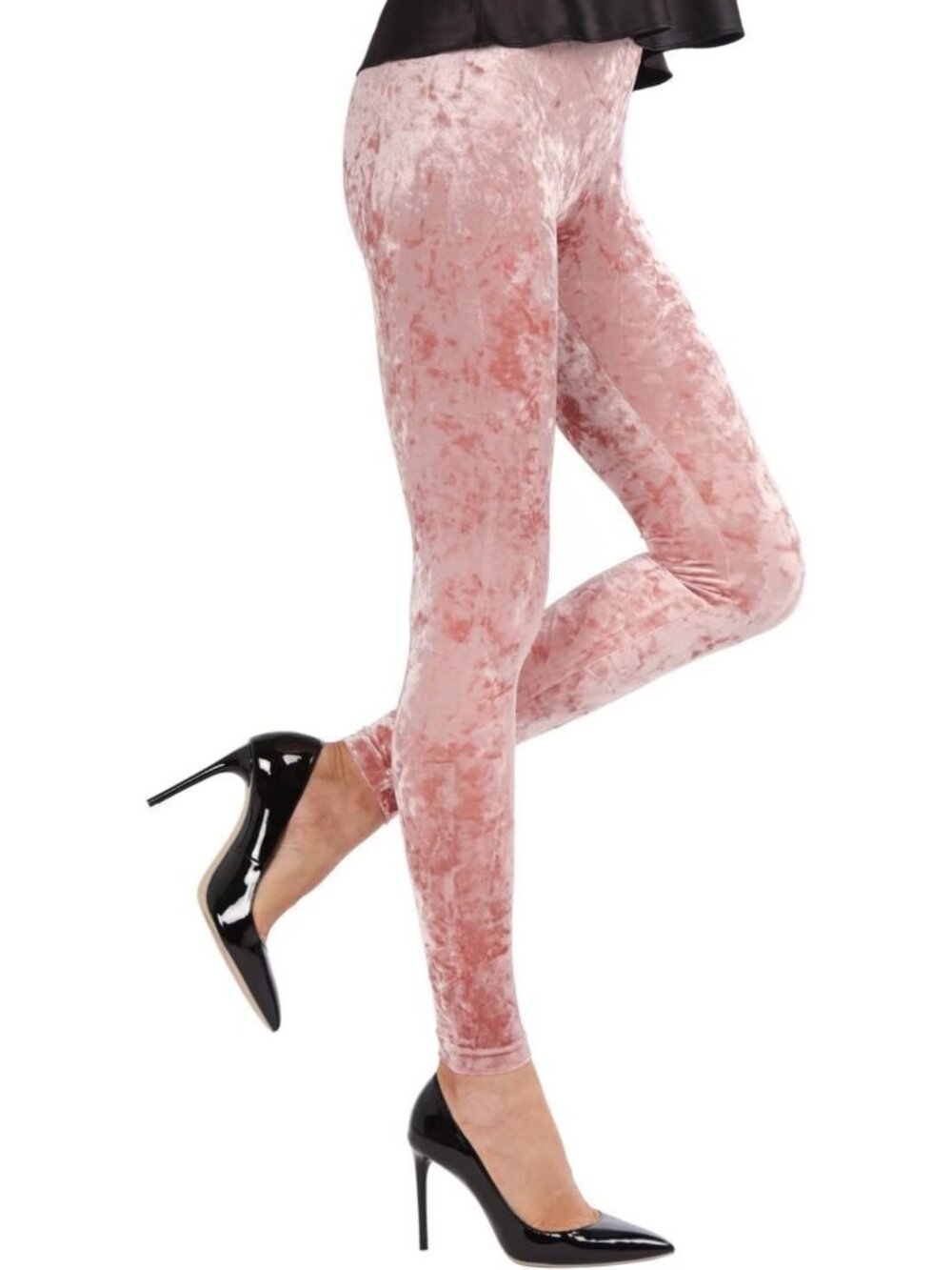 Crushed Velvet High-Waisted Stretch Leggings for Ultimate Comfort & Style